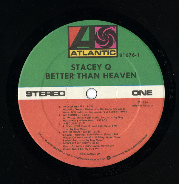 Stacey Q : Better Than Heaven (LP, Album, Spe)