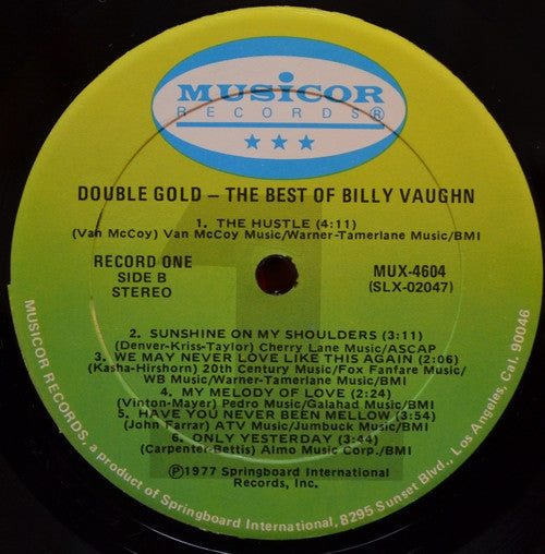 Billy Vaughn : Double Gold - The Best Of Billy Vaughn (2xLP, Comp)