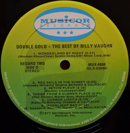 Billy Vaughn : Double Gold - The Best Of Billy Vaughn (2xLP, Comp)