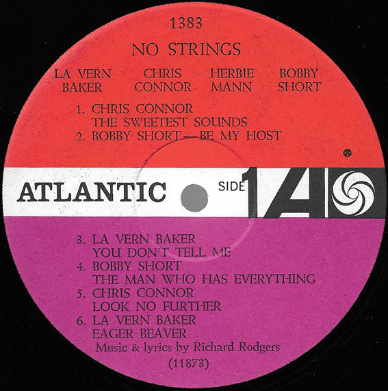 La Vern Baker* / Chris Connor / Herbie Mann / Bobby Short : Richard Rodgers' No Strings. An After-Theatre Version (LP, Album, Mono)