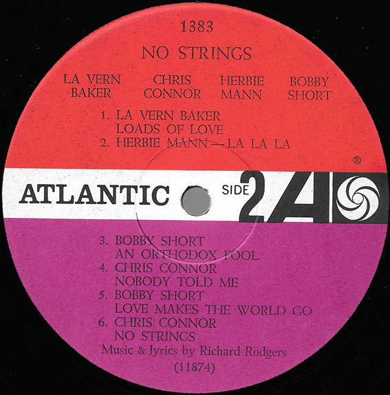 La Vern Baker* / Chris Connor / Herbie Mann / Bobby Short : Richard Rodgers' No Strings. An After-Theatre Version (LP, Album, Mono)