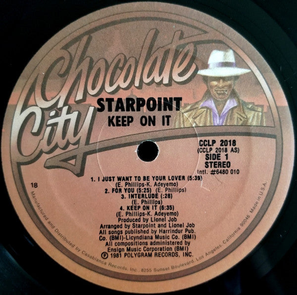 Starpoint : Keep On It (LP, Album, 18)