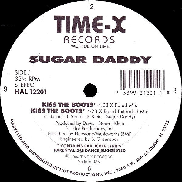 Sugar Daddy (3) : Kiss The Boots (12", Whi)