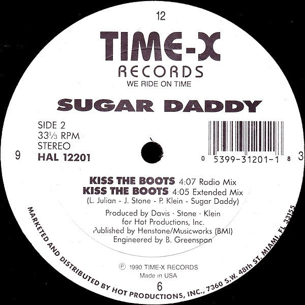 Sugar Daddy (3) : Kiss The Boots (12", Whi)