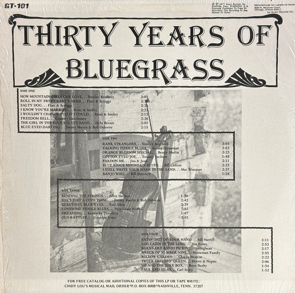 Various : Thirty Years Of Bluegrass (2xLP, Comp, Red)