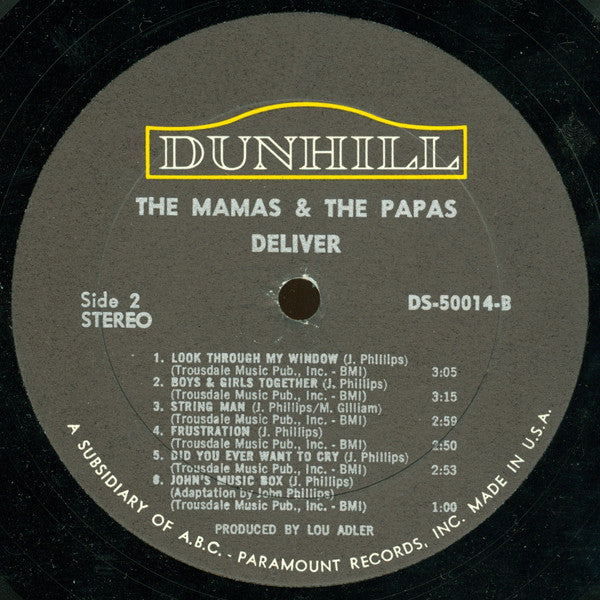The Mamas & The Papas : Deliver (LP, Album)