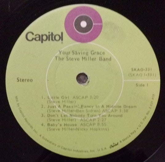 Steve Miller Band : Your Saving Grace (LP, Album, Win)