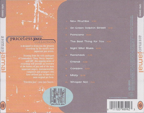 Ahmad Jamal : Priceless Jazz Collection (CD, Comp)