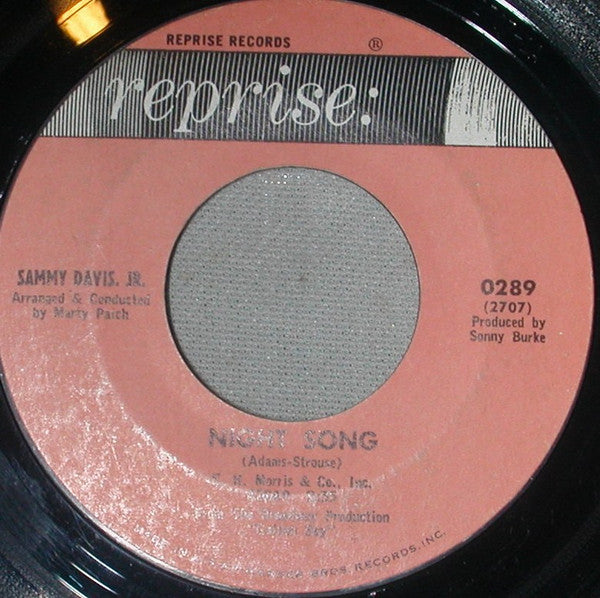 Sammy Davis, Jr.* : Night Song / Not For Me (7")