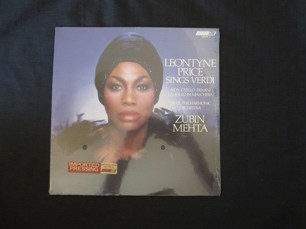 Leontyne Price, Israel Philharmonic Orchestra, Zubin Mehta : Leontyne Price Sings Verdi - Aida, Otello, Ernani, Un Ballo In Maschera (LP, Album)