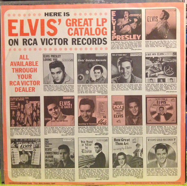 Elvis* : Elvis In Person At The International Hotel Las Vegas, Nevada (LP, Album)