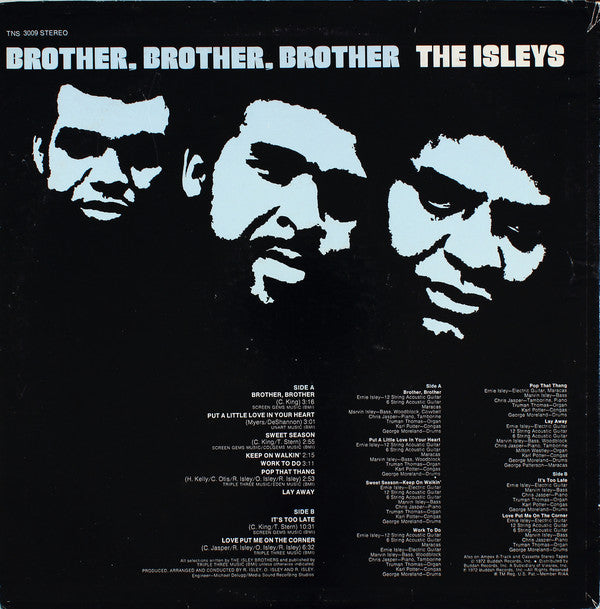 The Isley Brothers : Brother, Brother, Brother (LP, Album, Son)