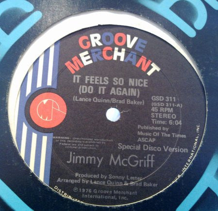 Jimmy McGriff : It Feels So Nice (Do It Again) / The Mean Machine (12", Ltd)