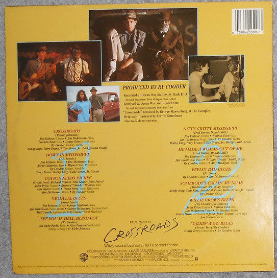 Ry Cooder : Crossroads (Original Motion Picture Soundtrack) (LP, Album, Spe)