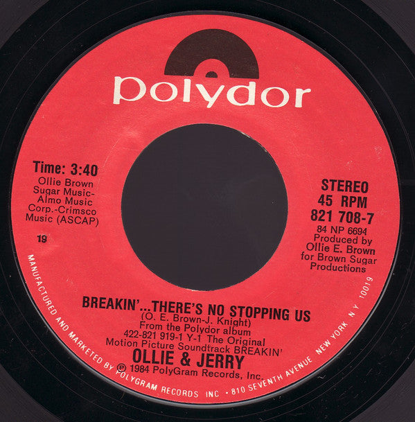 Ollie & Jerry* : Breakin'... There's No Stopping Us / Showdown (7", Single, Styrene, 19 )