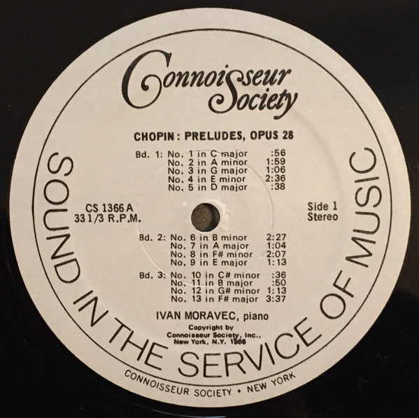 Chopin*, Ivan Moravec : Preludes Opus 28 (LP)