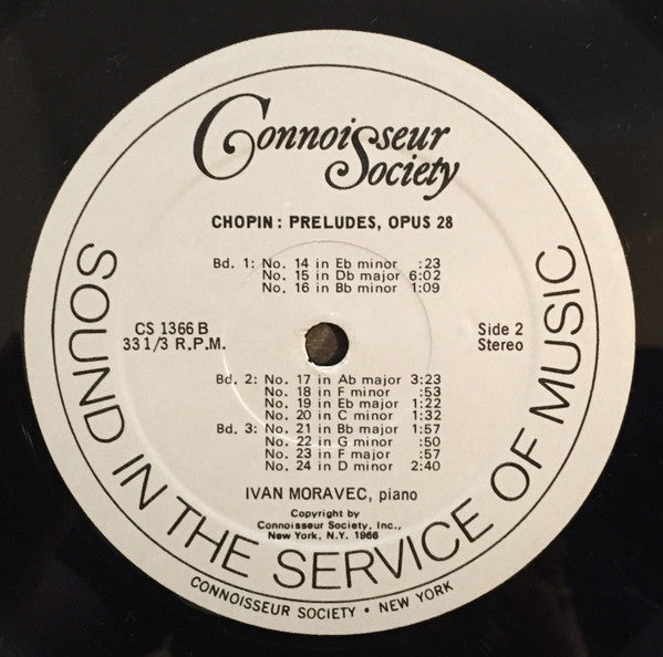 Chopin*, Ivan Moravec : Preludes Opus 28 (LP)