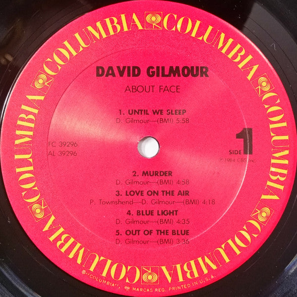 David Gilmour : About Face (LP, Album, Car)