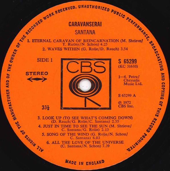 Santana : Caravanserai (LP, Album, Gat)