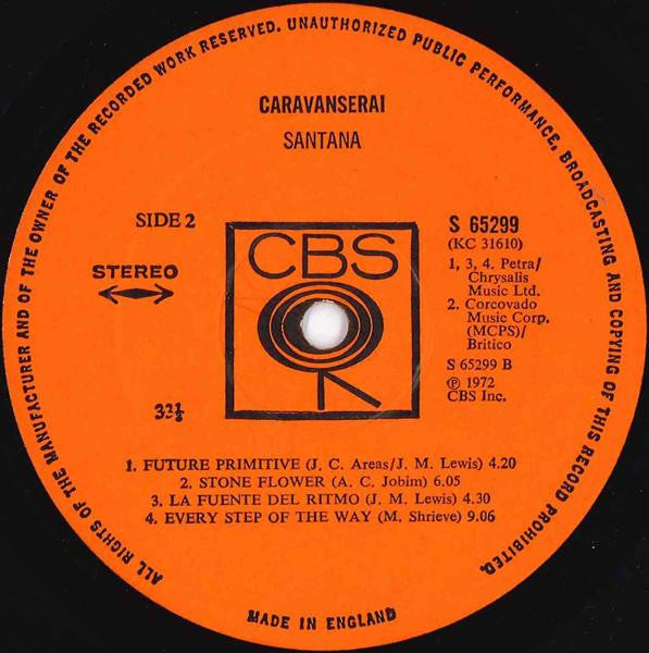 Santana : Caravanserai (LP, Album, Gat)