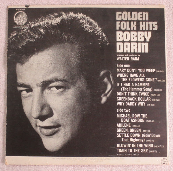 Bobby Darin : Golden Folk Hits (LP, Album)