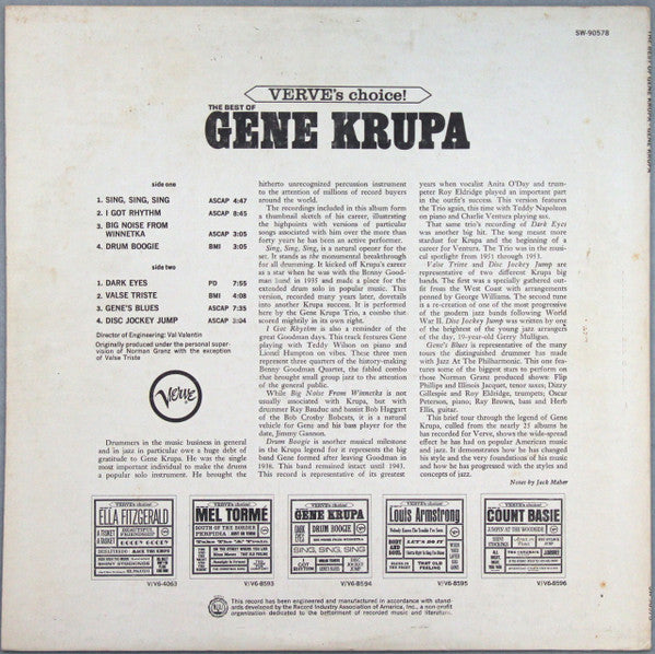 Gene Krupa : The Best Of Gene Krupa (LP, Comp, Club, RE, Cap)