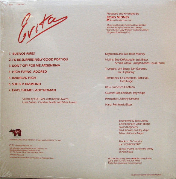 Festival (2) : Evita (LP, Album, Mixed, 72=)