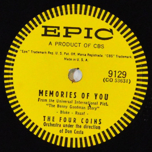 The Four Coins : Memories Of You / Tear Down The Fence (Shellac, 10")