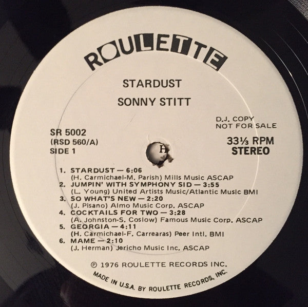 Sonny Stitt : Stardust (LP, Album, Promo)