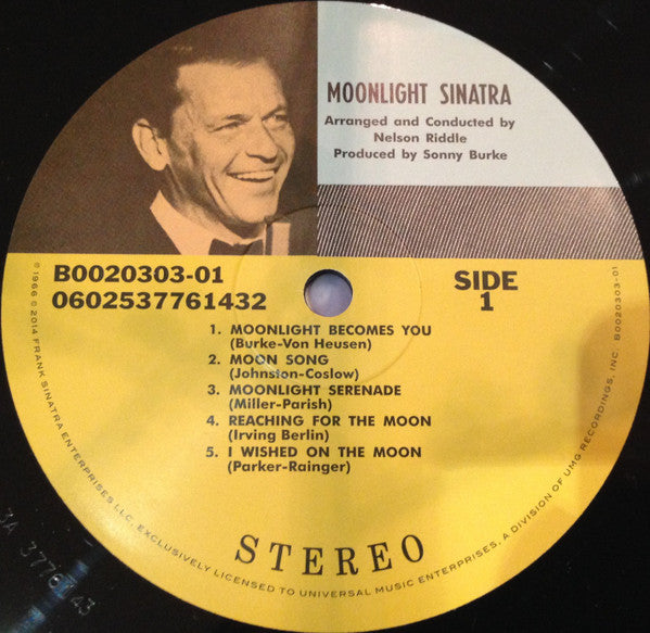 Frank Sinatra : Moonlight Sinatra (LP, Album, RE, RM)