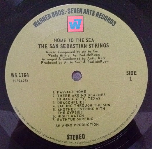 Anita Kerr, Rod McKuen, The San Sebastian Strings : Home To The Sea (LP, Album)
