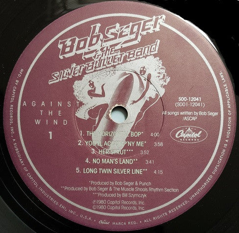 Bob Seger & The Silver Bullet Band* : Against The Wind (LP, Album, Jac)