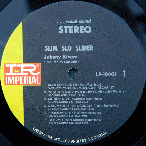Johnny Rivers : Slim Slo Slider (LP, Album, All)
