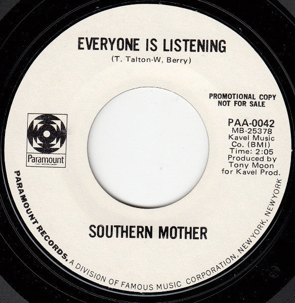 Southern Mother : Everyone Is Listening (7", Promo)