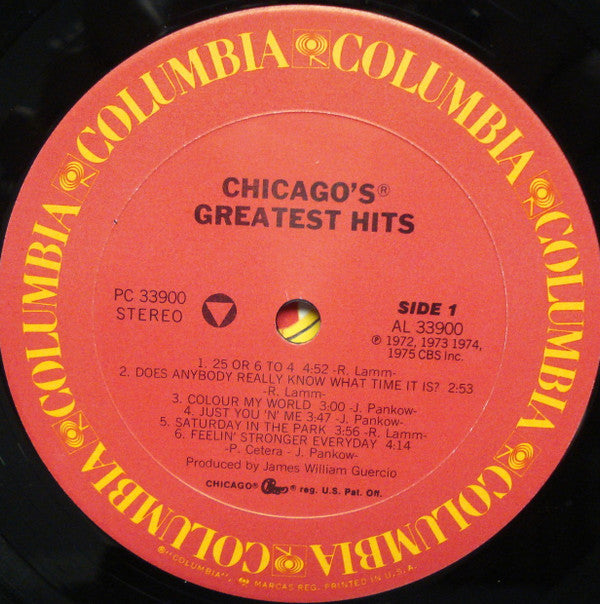 Chicago (2) : Chicago's Greatest Hits (LP, Comp, RE, Pit)