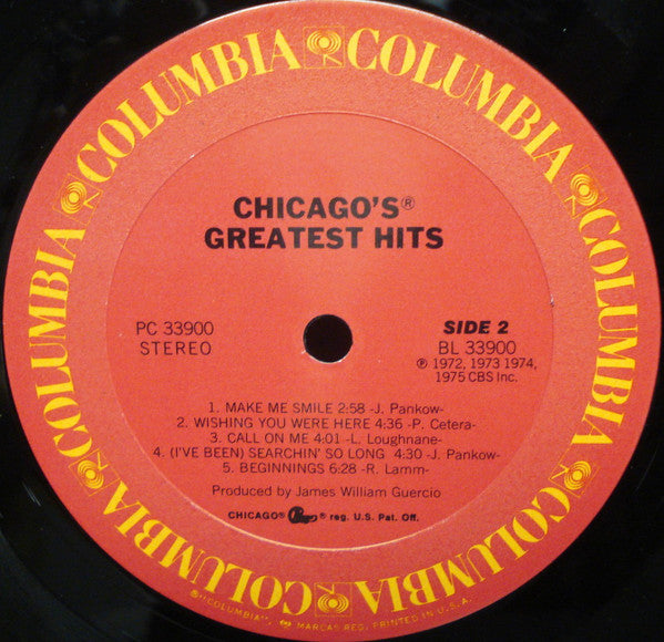 Chicago (2) : Chicago's Greatest Hits (LP, Comp, RE, Pit)