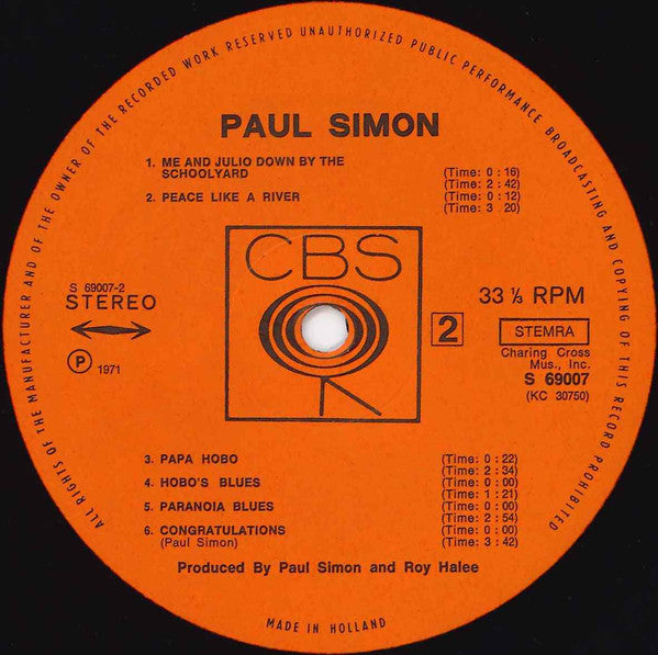 Paul Simon : Paul Simon (LP, Album)