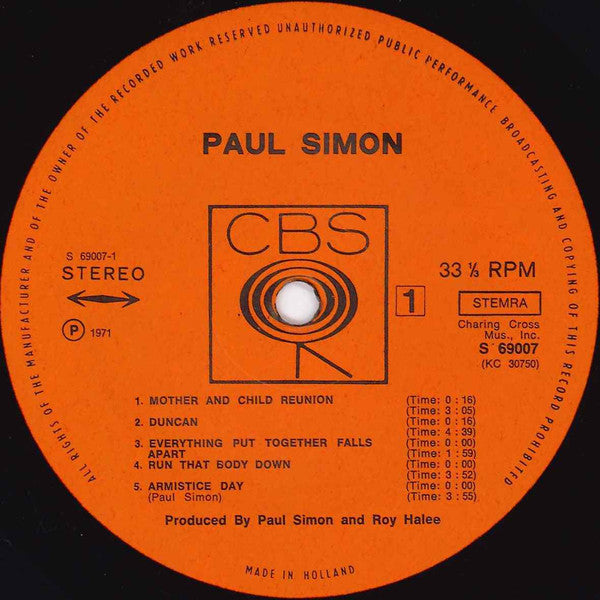 Paul Simon : Paul Simon (LP, Album)