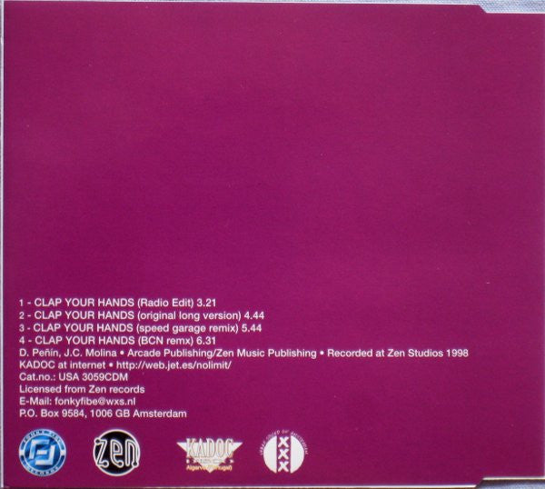Kadoc : Clap Your Hands (Kadoc's Delight) (CD, Single)