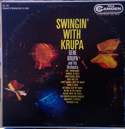 Gene Krupa And His Orchestra : Swingin' With Krupa (LP, Comp)