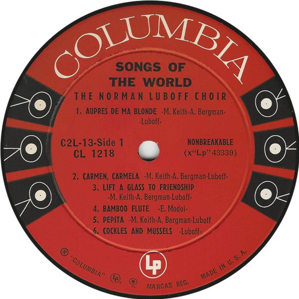 The Norman Luboff Choir* : Songs Of The World (2xLP, Mono, Gat)