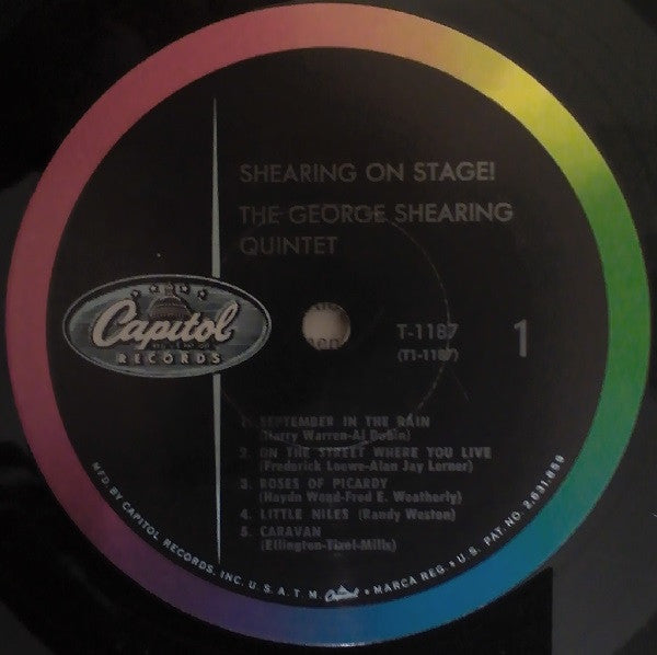 The George Shearing Quintet : Shearing On Stage! (LP, Album, Mono, RE, LA/)