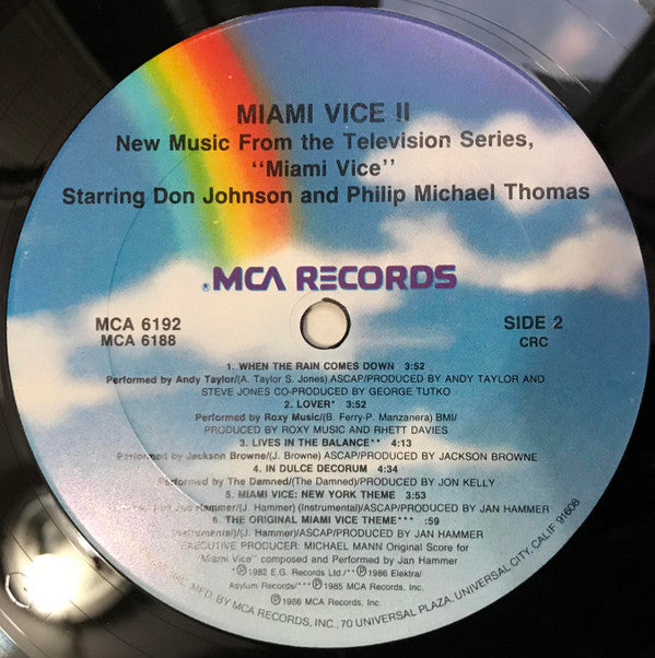 Various : Miami Vice II (New Music From The Television Series, "Miami Vice") (LP, Album, Comp, Club)