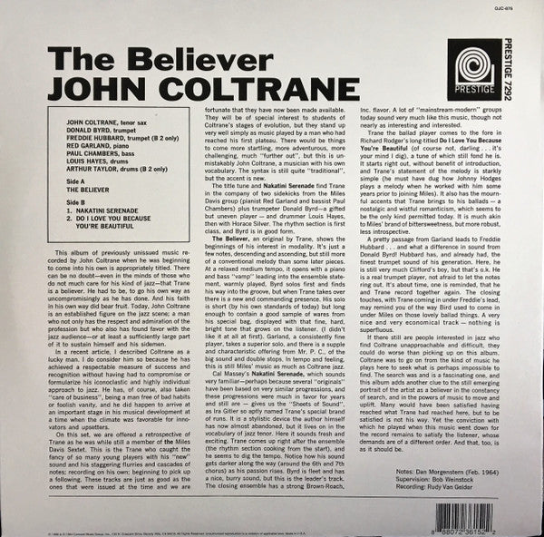 John Coltrane : The Believer (LP, Album, Mono, RE)