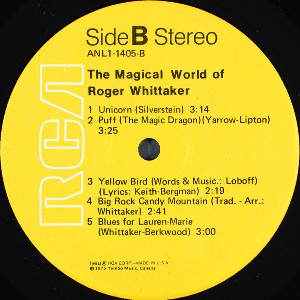 Roger Whittaker : The Magical World Of Roger Whittaker (LP, Album, Ind)