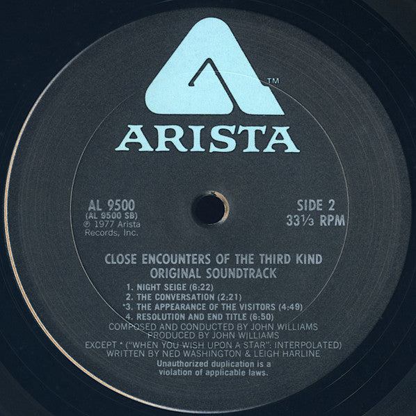 John Williams (4) : Close Encounters Of The Third Kind (Original Motion Picture Soundtrack) (LP, Album, Pit + 7", S/Sided, Single, Styrene, Pit)
