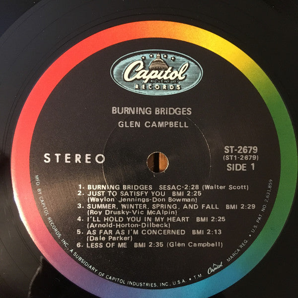 Glen Campbell : Burning Bridges (LP, Album, Scr)