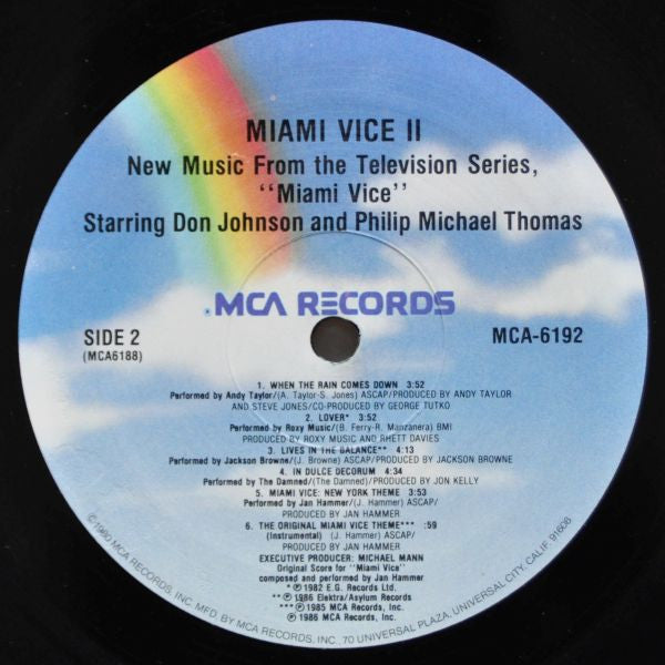 Various : Miami Vice II (New Music From The Television Series, "Miami Vice") (LP, Album, Comp)