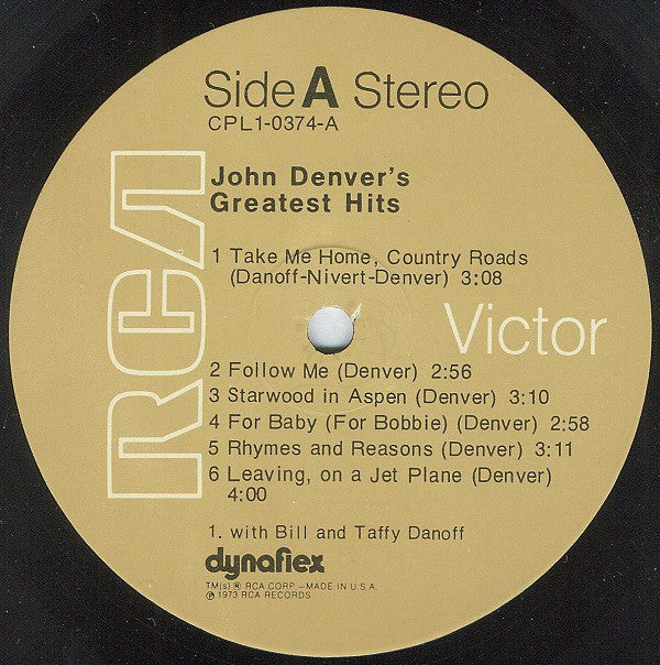 John Denver : John Denver's Greatest Hits (LP, Comp, RP, Tan)