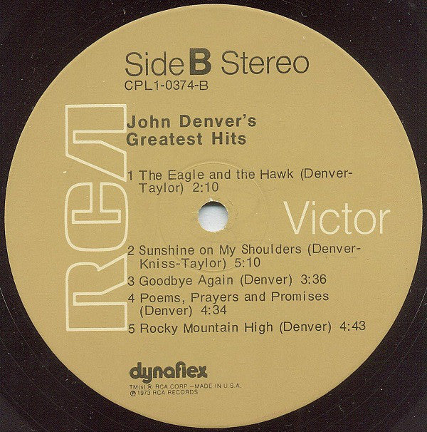 John Denver : John Denver's Greatest Hits (LP, Comp, RP, Tan)